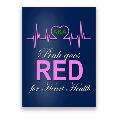 Pink Goes Red For Heart Health Poster
