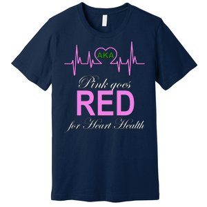 Pink Goes Red For Heart Health Premium T-Shirt