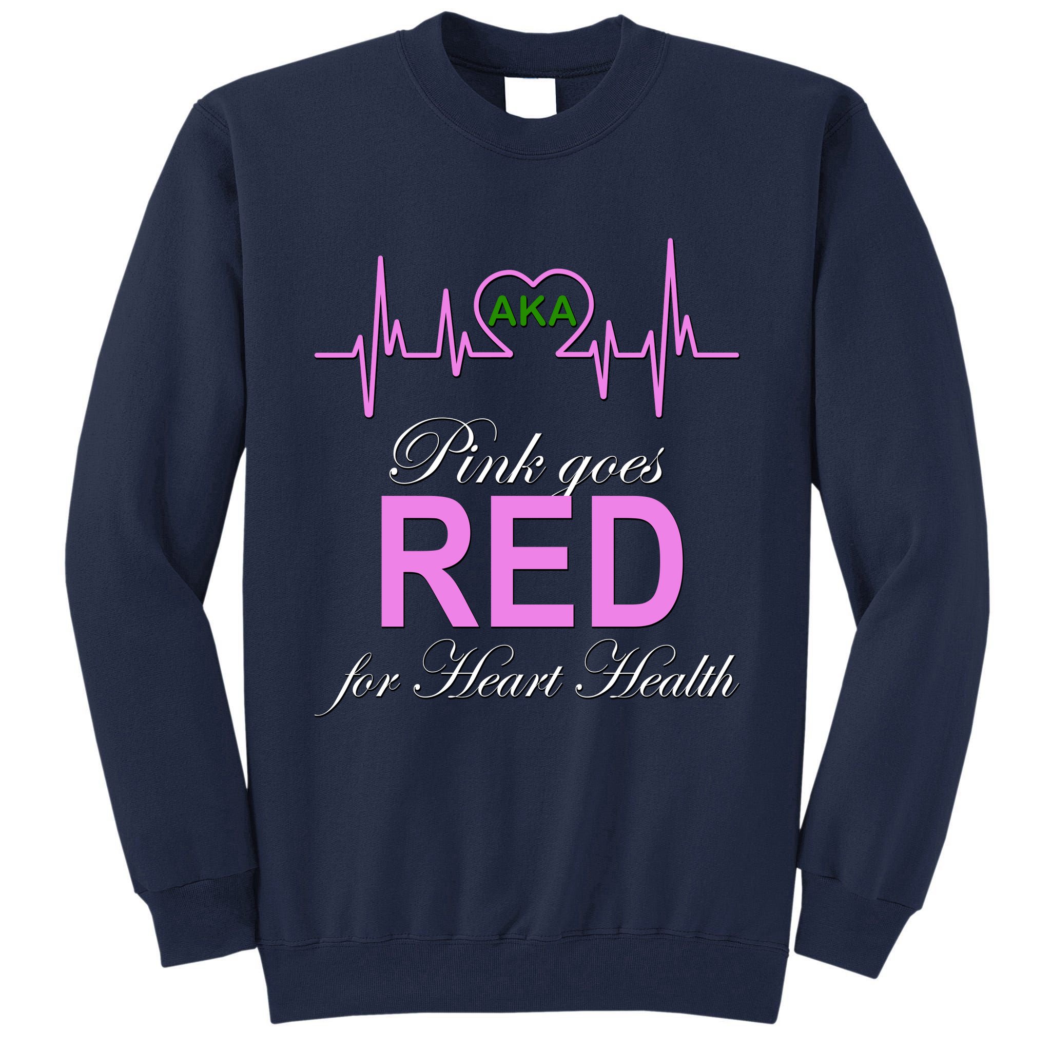 Pink Goes Red For Heart Health Tall Sweatshirt