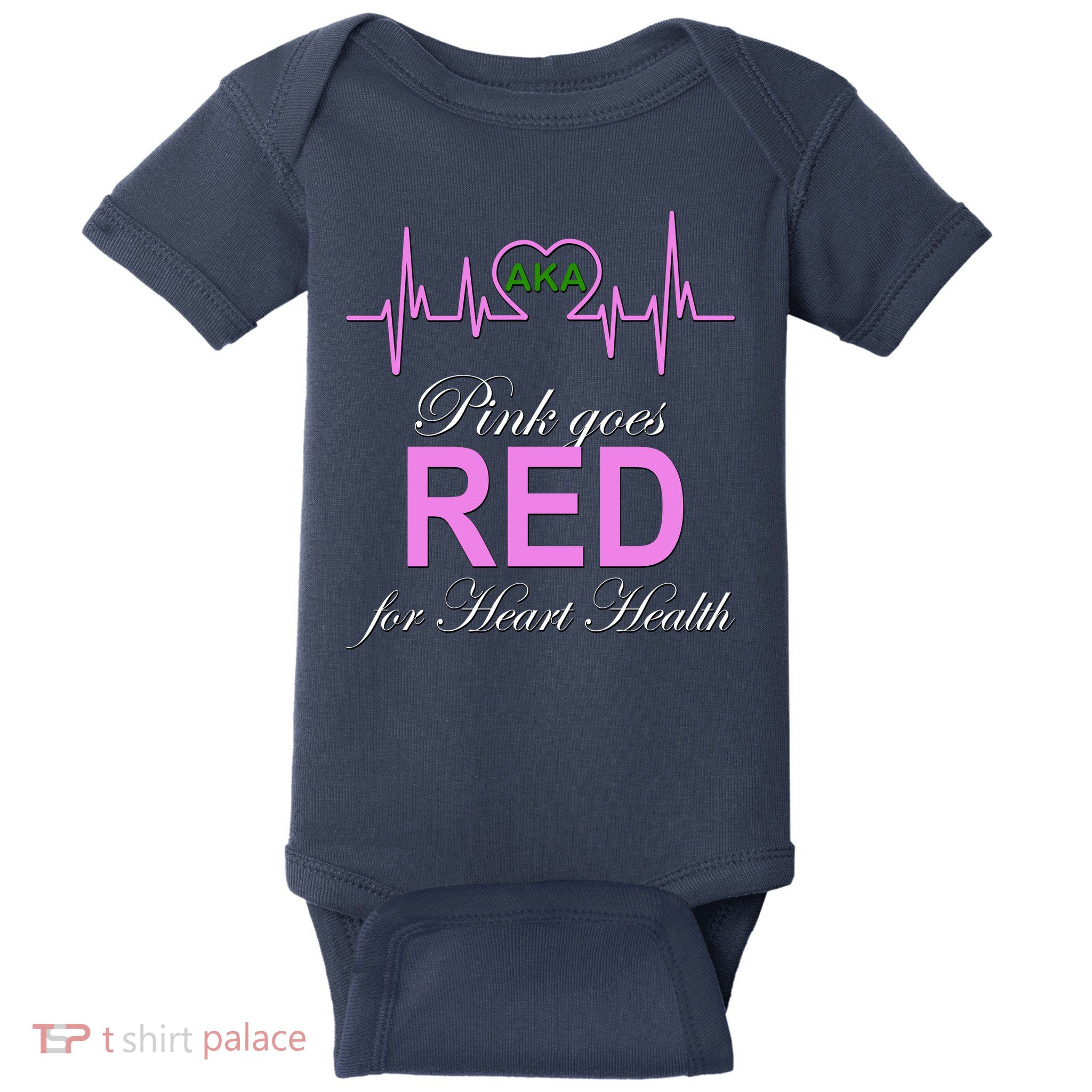 Pink Goes Red For Heart Health Baby Bodysuit