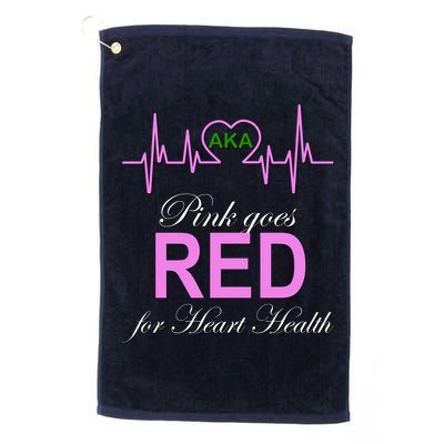 Pink Goes Red For Heart Health Golf Towel