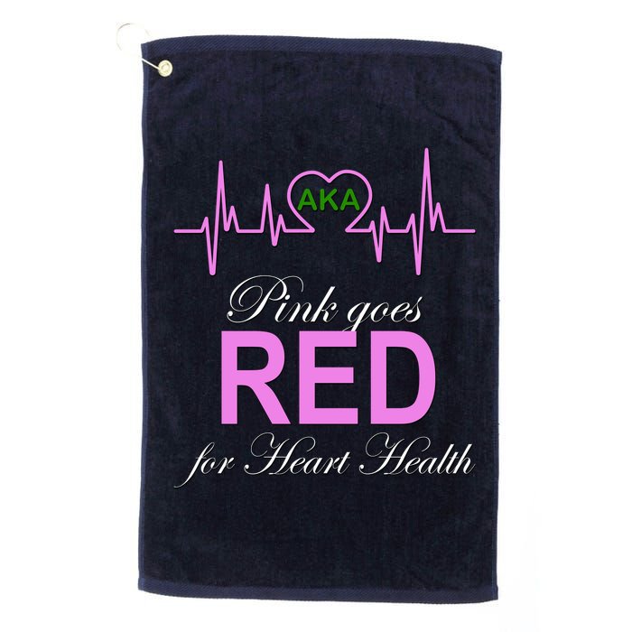 Pink Goes Red For Heart Health Golf Towel