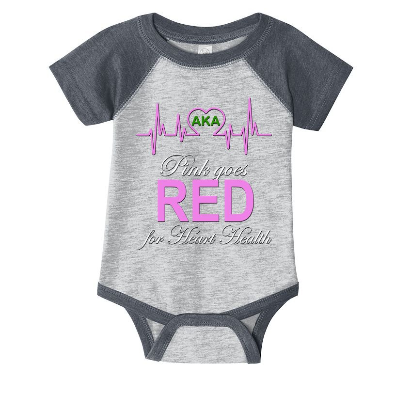 Pink Goes Red For Heart Health Infant Baby Jersey Bodysuit