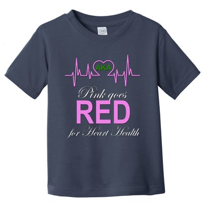 Pink Goes Red For Heart Health Toddler T-Shirt