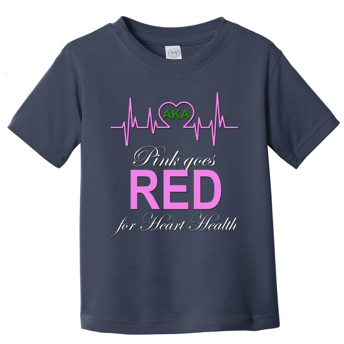Pink Goes Red For Heart Health Toddler T-Shirt