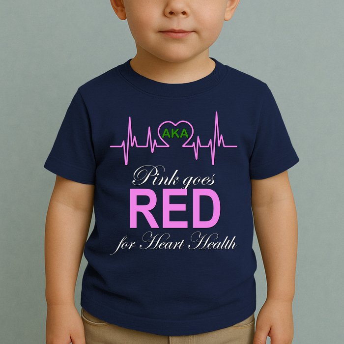 Pink Goes Red For Heart Health Toddler T-Shirt