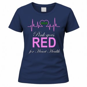 Pink Goes Red For Heart Health Women's T-Shirt