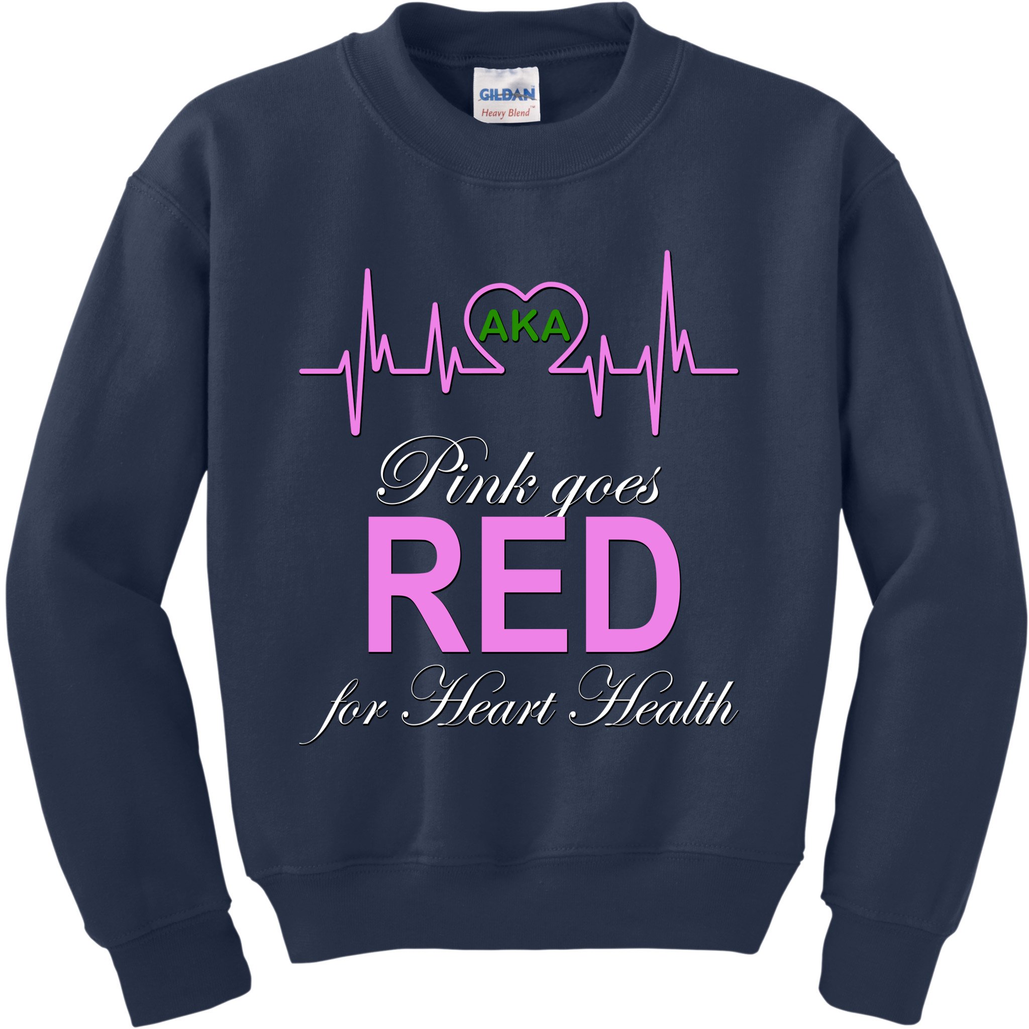 Pink Goes Red For Heart Health Kids Sweatshirt