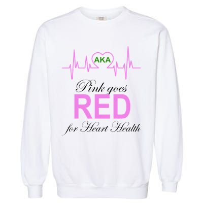 Pink Goes Red For Heart Health Garment-Dyed Sweatshirt