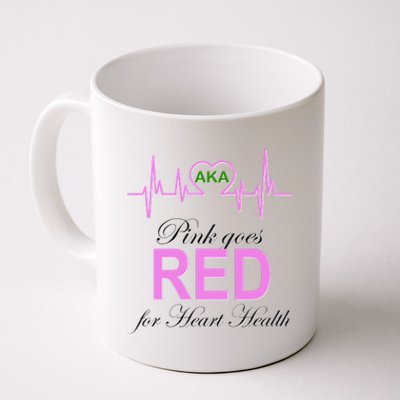 Pink Goes Red For Heart Health Coffee Mug