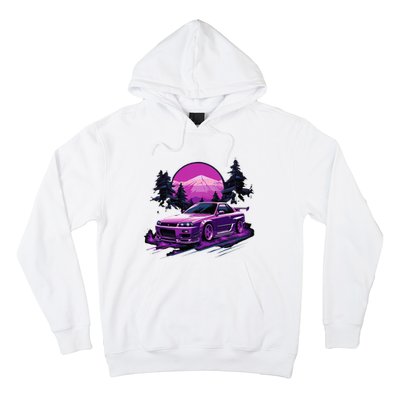 Purple Gt R 34 Skyline Jdm Car Enthusiast Hoodie