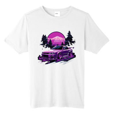 Purple Gt R 34 Skyline Jdm Car Enthusiast Tall Fusion ChromaSoft Performance T-Shirt