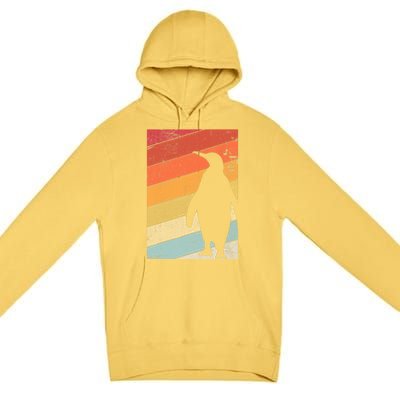 Penguin Gift Retro Style Gift Premium Pullover Hoodie