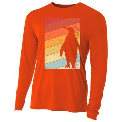 Penguin Gift Retro Style Gift Cooling Performance Long Sleeve Crew