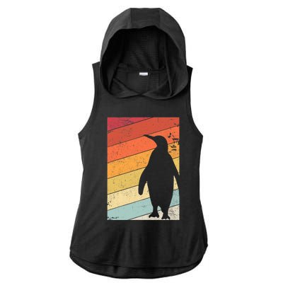 Penguin Gift Retro Style Gift Ladies PosiCharge Tri-Blend Wicking Draft Hoodie Tank