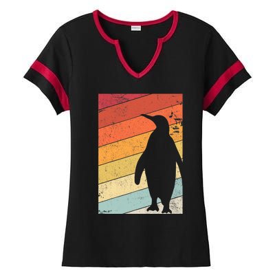 Penguin Gift Retro Style Gift Ladies Halftime Notch Neck Tee