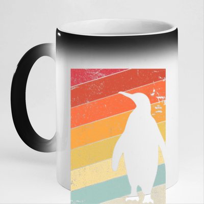 Penguin Gift Retro Style Gift 11oz Black Color Changing Mug