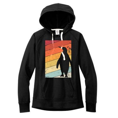 Penguin Gift Retro Style Gift Women's Fleece Hoodie