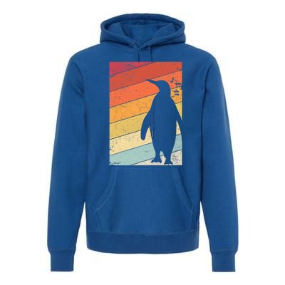 Penguin Gift Retro Style Gift Premium Hoodie