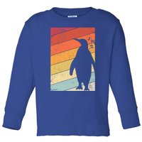 Penguin Gift Retro Style Gift Toddler Long Sleeve Shirt