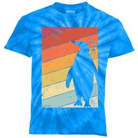 Penguin Gift Retro Style Gift Kids Tie-Dye T-Shirt