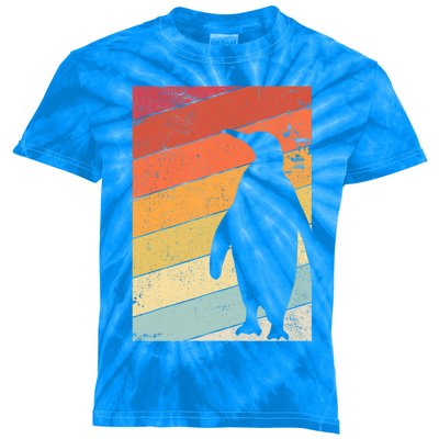 Penguin Gift Retro Style Gift Kids Tie-Dye T-Shirt