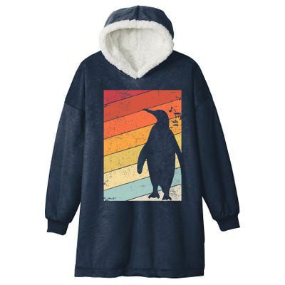 Penguin Gift Retro Style Gift Hooded Wearable Blanket