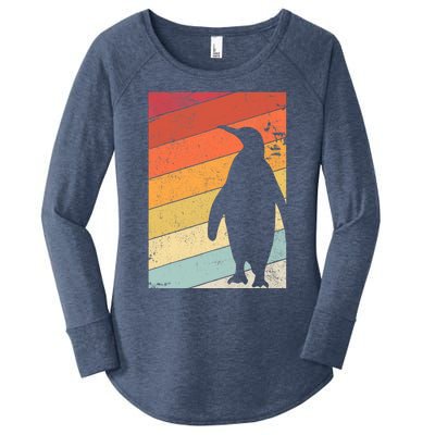 Penguin Gift Retro Style Gift Women's Perfect Tri Tunic Long Sleeve Shirt