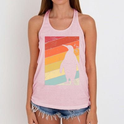 Penguin Gift Retro Style Gift Women's Knotted Racerback Tank