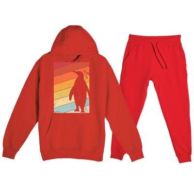 Penguin Gift Retro Style Gift Premium Hooded Sweatsuit Set