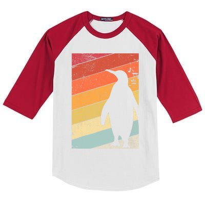 Penguin Gift Retro Style Gift Kids Colorblock Raglan Jersey