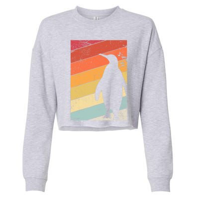 Penguin Gift Retro Style Gift Cropped Pullover Crew