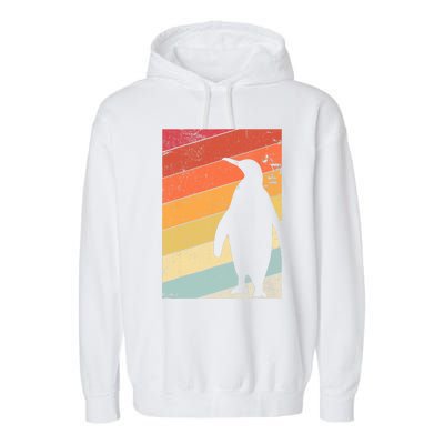 Penguin Gift Retro Style Gift Garment-Dyed Fleece Hoodie