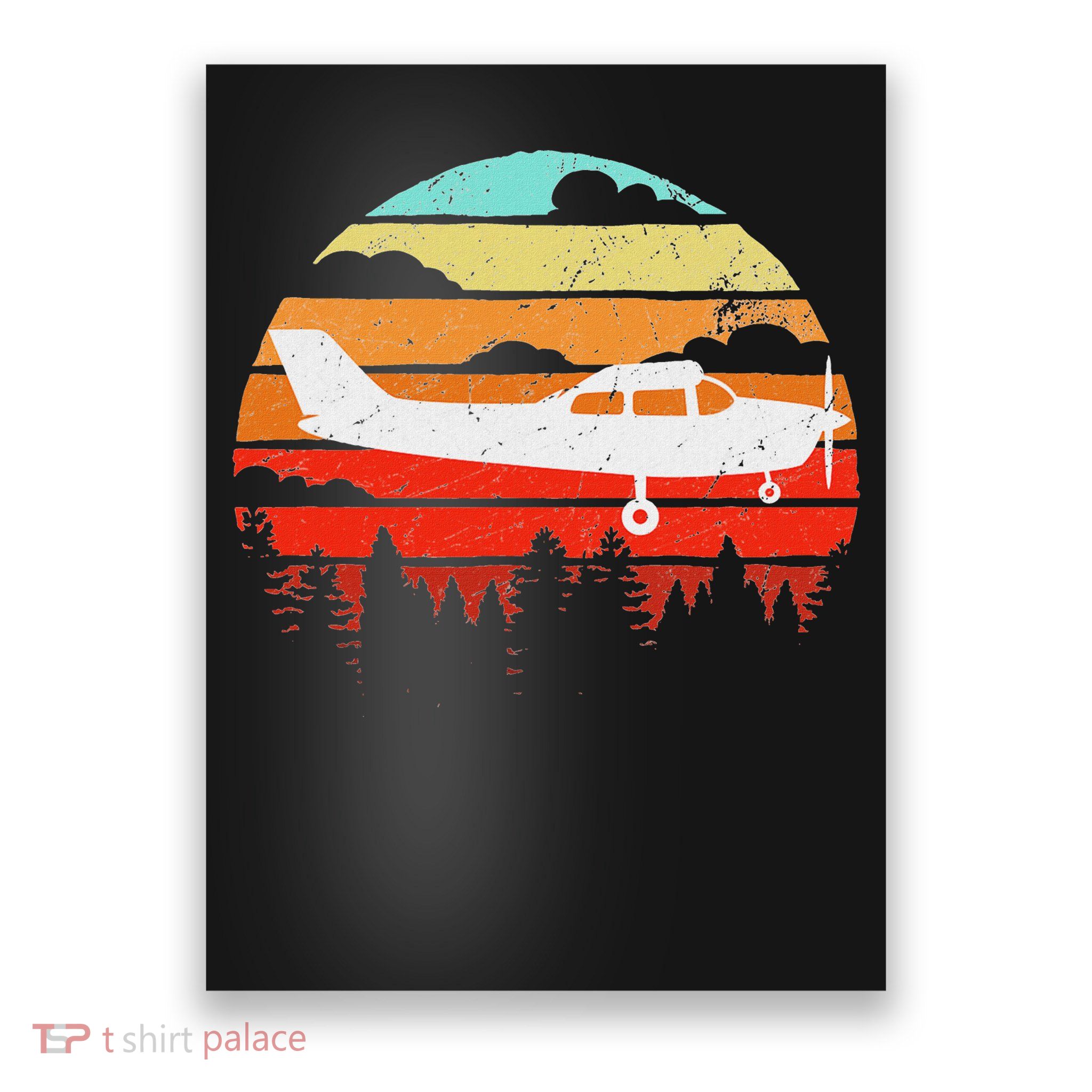 Pilot Gift Retro C172 Aircraft Flying Aviation Poster