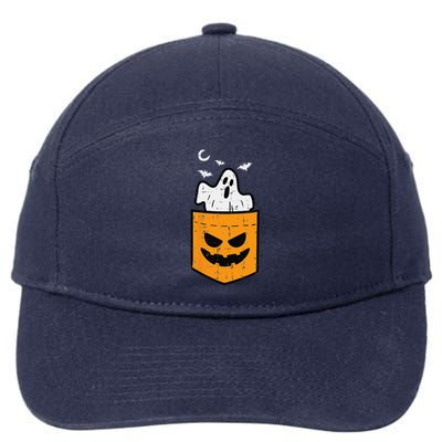 Pocket Ghost Scary Funny Halloween Costume 7-Panel Snapback Hat