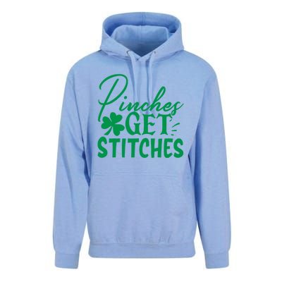 Pinches Get Stitches Funny St. Patrick's Day Unisex Surf Hoodie