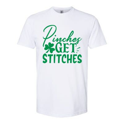 Pinches Get Stitches Funny St. Patrick's Day Softstyle CVC T-Shirt