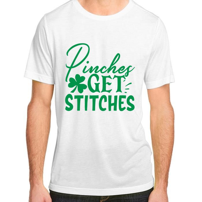 Pinches Get Stitches Funny St. Patrick's Day Adult ChromaSoft Performance T-Shirt