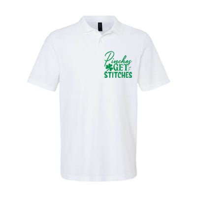 Pinches Get Stitches Funny St. Patrick's Day Softstyle Adult Sport Polo