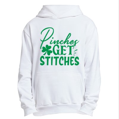 Pinches Get Stitches Funny St. Patrick's Day Urban Pullover Hoodie