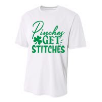 Pinches Get Stitches Funny St. Patrick's Day Performance Sprint T-Shirt