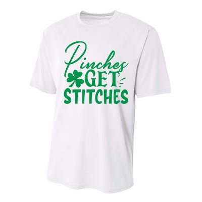 Pinches Get Stitches Funny St. Patrick's Day Performance Sprint T-Shirt