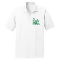 Pinches Get Stitches Funny St. Patrick's Day PosiCharge RacerMesh Polo