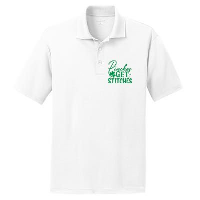 Pinches Get Stitches Funny St. Patrick's Day PosiCharge RacerMesh Polo