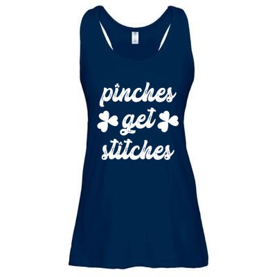 Pinches Get Stitches Funny St. Patrick's Day Ladies Essential Flowy Tank