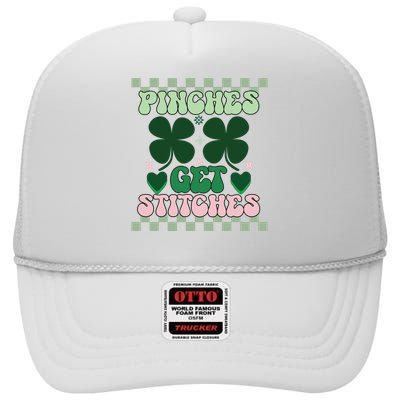 Pinches Get Stitches High Crown Mesh Back Trucker Hat