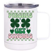 Pinches Get Stitches 12 oz Stainless Steel Tumbler Cup