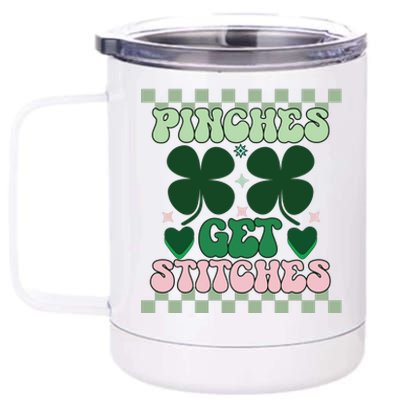 Pinches Get Stitches 12 oz Stainless Steel Tumbler Cup