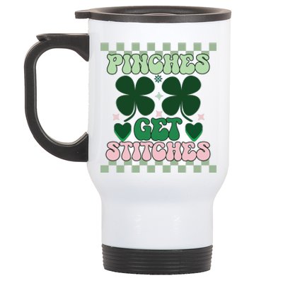 Pinches Get Stitches Stainless Steel Travel Mug