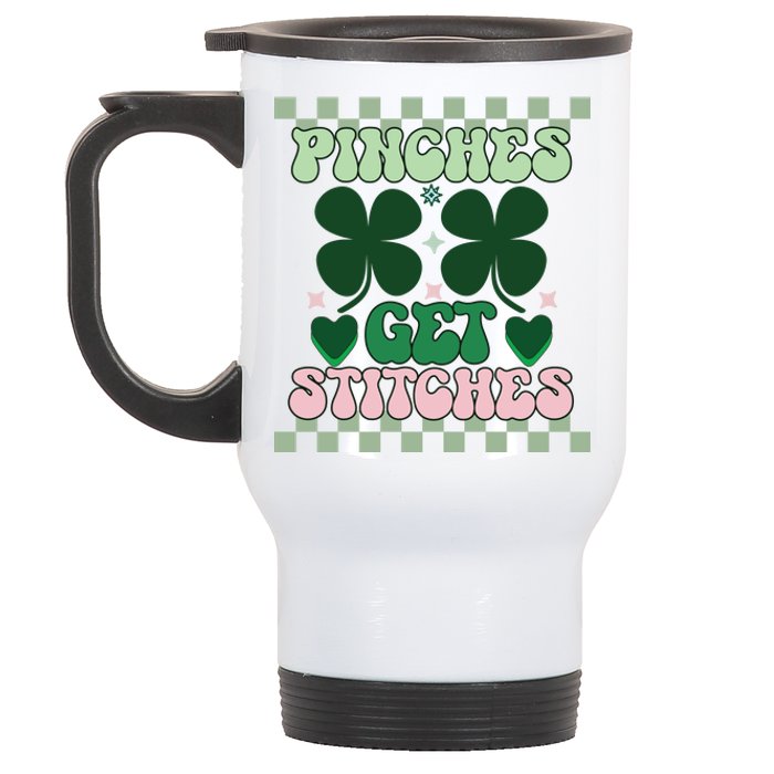 Pinches Get Stitches Stainless Steel Travel Mug